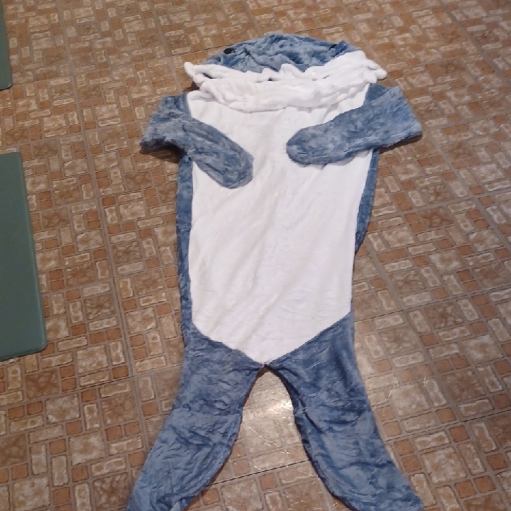 Blue and White Kids Shark Sleeping Bag